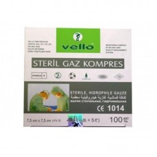 Steril Gaz Kompres 7,5cm x 7,5cm 4 Kat 100 Lük Kutu 