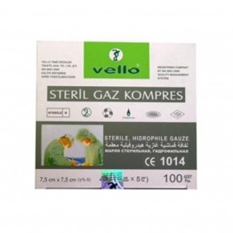 Steril Gaz Kompres 7,5cm x 7,5cm 4 Kat 100 Lük Kutu